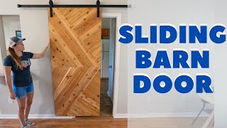 How To Build A Barn Door in One Day  DIY Sliding Door [upl. by Kciregor]