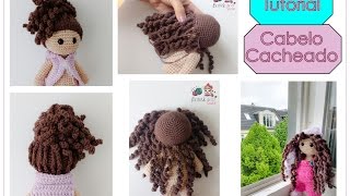 Tutorial cabelo cacheado para boneca de crochê [upl. by Polky]