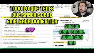 Todo lo que tenes que saber sobre Empleada Domestica en AFIP  Sueldo ART Obra Social Jubilacion [upl. by Humberto]