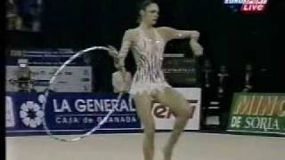 Anna Bessonova Hoop Team Competition Granada European Championships 2002 [upl. by Snowber]