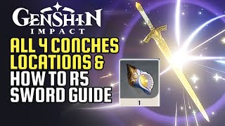 All 4 Drained Conch Cups Locations amp How To Use Guide  R5 Sword Of Narzissenkreuz  Genshin Impact [upl. by Uot]