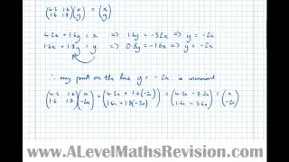 Finding Lines of Invariant Points Yr1 Further Pure Core [upl. by Warden]