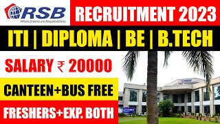 RSB Transmission Company Vacancy 2023  ITI Job Vacancy 2023  ITI Job Recruitment 2023 [upl. by Ahslek]