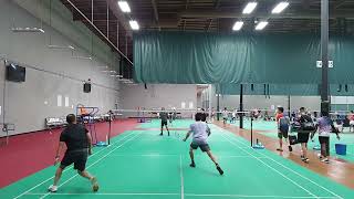 Arena Badminton club games Pomona California 10月4日24 1 Alan amp Oscar vs Hammond [upl. by Ardni86]