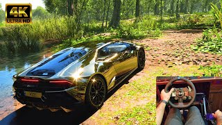 Lamborghini Huracán EVO  Forza Horizon 5 Steering Wheel  Shifter Gameplay [upl. by Nerej]