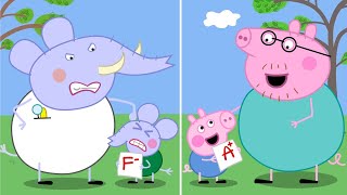 George Pig Vs Edmond Elephant  Who is The Best  Peppa Pig Funny Animation [upl. by Akalam]