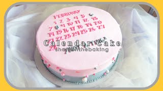 Calendar Cake with Whipped Cream Frosting  Minimalist Cake  Cake Decorating  shaneinthebaking [upl. by Wolff390]