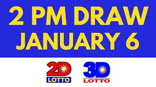 Lotto Result January 6 2024 2pm Swertres Ez2 PCSO [upl. by Uehttam539]