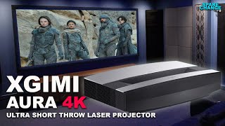 LOOK OUT SAMSUNG XGIMI Aura 4K Ultra Short Throw Laser Projector Review amp Setup [upl. by Brittany]