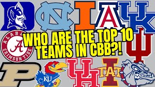 Who Are The Top Ten Teams In College Basketball [upl. by Nylzor448]