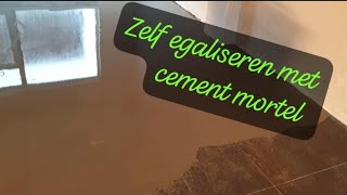 Zelf egaliseren met zelf vloeiende cement mortel egaline [upl. by Bathsheeb514]