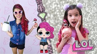 ABRINDO LOL HUMANA caseira SERIE GLITTER ROCKER RARA ★ SE EU FOSSE UMA LOL ★ KIDS PRETEND PLAY LOL [upl. by Anatolio]