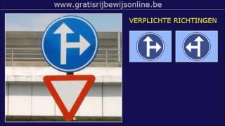 GRATIS RIJBEWIJS ONLINE 23 Rijbewijs B  VERPLICHTE RIJRICHTING  EENRICHTINGSVERKEER [upl. by Etnohc]