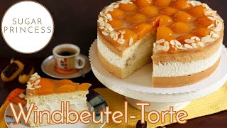 Super schnelle einfache WindbeutelTorte mit Aprikosen  Ostertorte  Rezept von Sugarprincess [upl. by Otxis279]