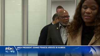 UNGA President Dennis Francis arrives in Namibia  nbc [upl. by Iroc]