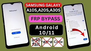 Samsung A10sA20sA30s FRP Bypass Android 1011  Google Account UnlockFRP Unlock Without PC 2024 [upl. by Nhaj]