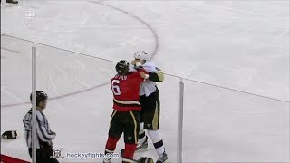 Deryk Engelland vs Brian McGrattan Jan 11 2014 [upl. by Zeke704]