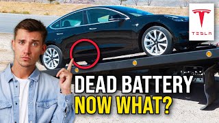 Dead battery What next Tesla Model Y Model 3 Model X Model S [upl. by Ardnasela]