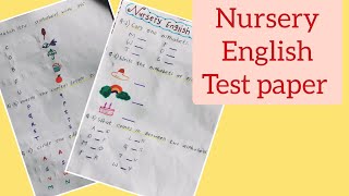 nursery English Test paper nursery English sample paper 202223 [upl. by Faxan]