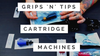 Tattoo Machine grips and tips p2  cartridge tattoo machines [upl. by Hildegaard]