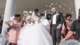 The groom meets his bride Khadijeh Mehajer in the most lavish way LEBANESE WEDDING [upl. by Nimaynib]