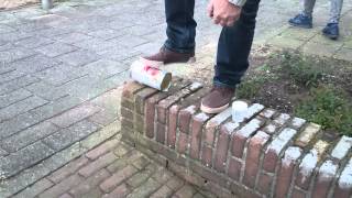 Test carbid schieten met soepblik [upl. by Ettolrahs926]