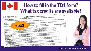 How to fill in the TD1 Personal Tax Credits Return 2023 What tax credits are available [upl. by Ailecra985]