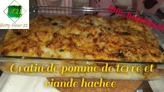 Gratin de pomme de terre et viande hachée Recette simple et rapide [upl. by Ekoorb]