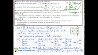 distance dun point à une droite par 2 méthodes  géométrie dans lespace  type BAC [upl. by Meingoldas]