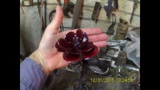 DIY Como hacer una FLOR de METAL  Arte en hierro [upl. by Raamal811]