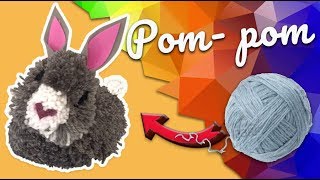 🐰 Conejo de Pom poms 🧶con Estambre 🐰Easter Bunny [upl. by Eirellam]