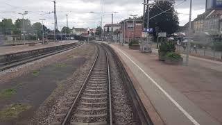 Führerstandsmitfahrt Offenburg  Basel Badischer Bahnhof  BR146 [upl. by Llabmik653]