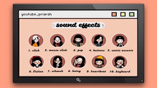 cuteaesthetic sound effects for editing no copyright [upl. by Shue]