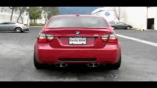 2009 Red BMW M3 TakeOff with a MagnaFlow Exhaust System [upl. by Bradski]