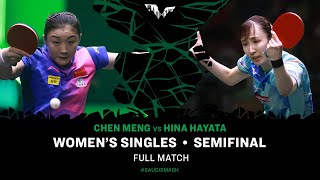 FULL MATCH  Chen Meng vs Hina Hayata  WS SF  SaudiSmash 2024 [upl. by Jr598]