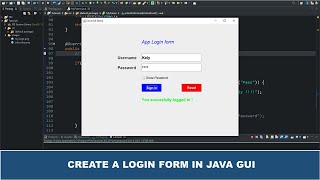 Java GUI Tutorial 40  Making A Login Form In Java GUI Swing [upl. by Gnolb480]