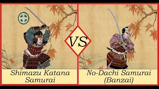 178 Shimazu Katana Samurai vs NoDachi Samurai Banzai  1 v 1  Total War Shogun 2 [upl. by Hacissej299]