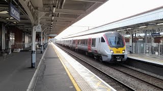 Greater Anglia And Elizabeth Line Train Service At Romford Railway Station 71023 [upl. by Duncan484]