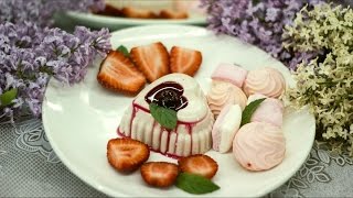 Паннакотта Простой десерт с клубничным вкусом без выпечки на конкурс Энди Шефа ХочуРозовыйМиксер [upl. by Isadore]