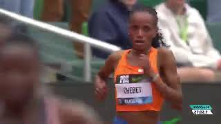 Beatrice Chebet Breaks Womens 10000m World Record 2024 Wanda Diamond League Held in Eugene Oregon [upl. by Ardekal356]