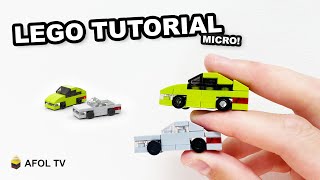 LEGO Mini Micro Cars  Two Techniques Tutorial [upl. by Nauq]