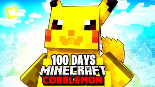 I Spent 100 DAYS as ASH KETCHUM in Pokémon Minecraft Vs my Rival Duos Cobblemon [upl. by Nahsrad]