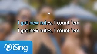 Dua Lipa  New Rules karaoke iSing [upl. by Elbring766]