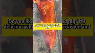 Do you like crispy roasted pig Its delicious when its freshly roasted and eaten [upl. by Aremahs]