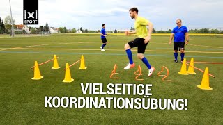 Fußballübung zur Koordination ► SprungLabyrinth [upl. by Alatea464]