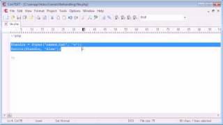 Beginner PHP Tutorial  77  File Handling Writing to a File [upl. by Anam]