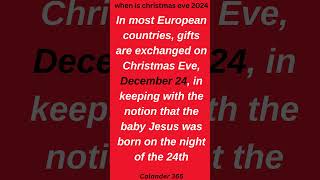 when is Christmas eve 2024  christmas day [upl. by Dlaner]