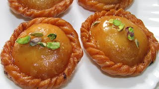 ChandrakalaChandrakala sweet recipe in hindiSuryakala sweetHow to make chandrakala Shobha Nandan [upl. by Duaner274]