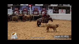 Senor Shiney Cat 2022 Worlds Greatest Horseman Prelims Cutting Run [upl. by Allrud263]