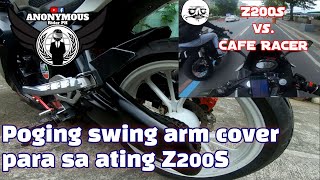 Installing my Z200s Swing Arm Cover  Z200s vs Cafe Racer [upl. by Airtemak]